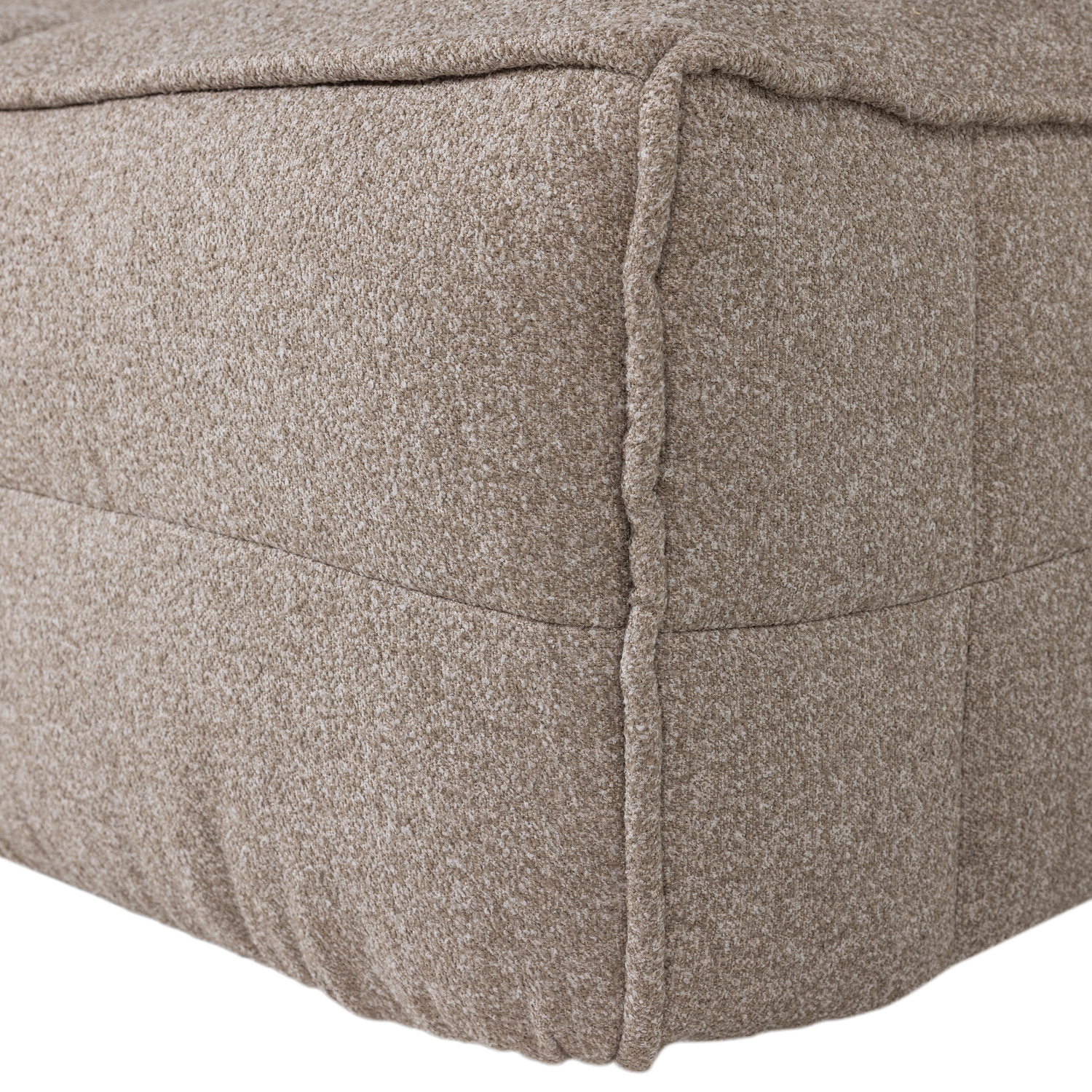 Pufas CLUSTER, bouclé khaki ruda