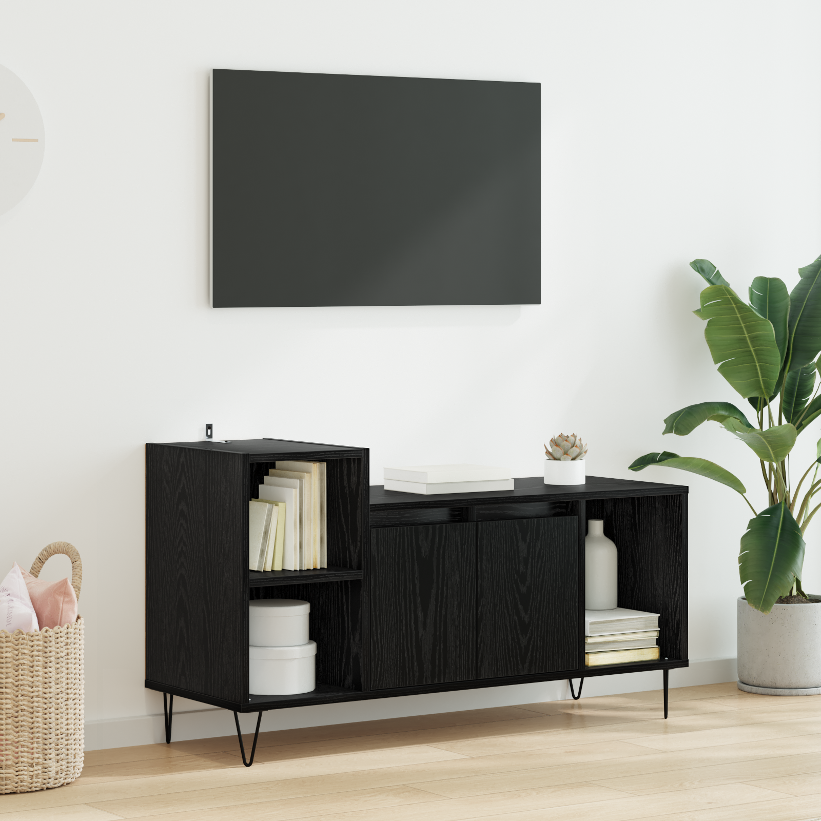 Televizoriaus spintelė Juodas ąžuolas 100 x 35 x 55 cm