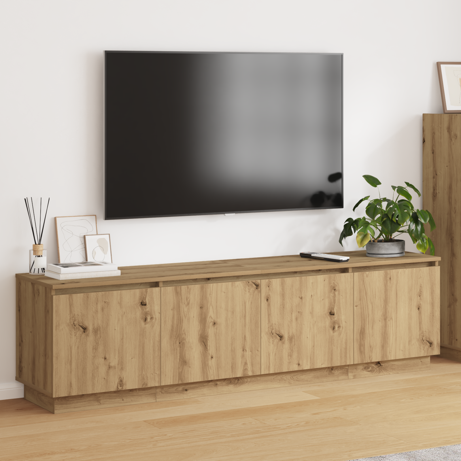 Televizoriaus spintelė Amatininkų ąžuolas 180 x 38 x 49 cm