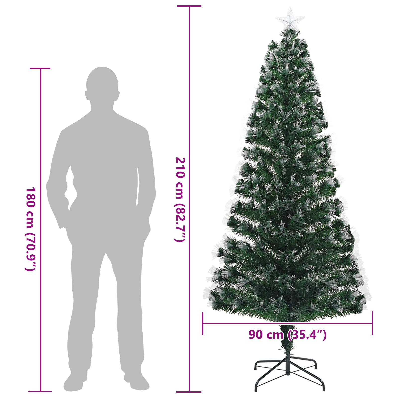 Artificial Christmas tree BLOOM DREAM, Green 210 cm.