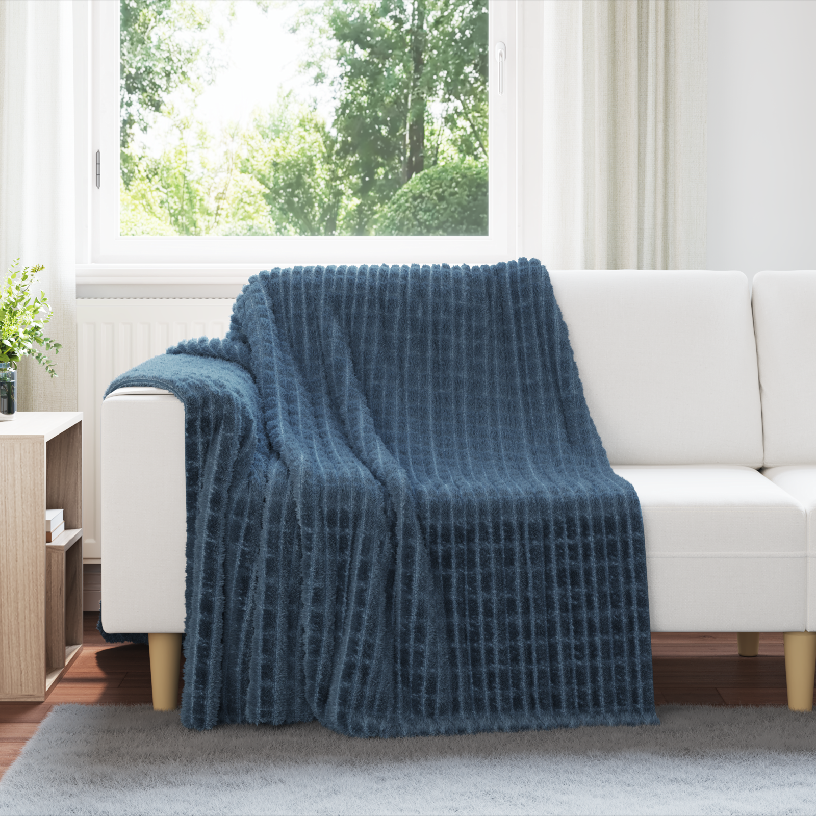 Mesti antklodės 6 pcs Jūrinė mėlyna 200 x 150 cm Flysas