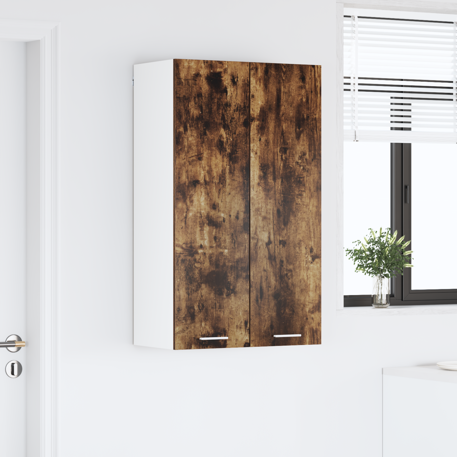 Wall cabinet Riga Smoked oak 60 x 31 x 100 cm