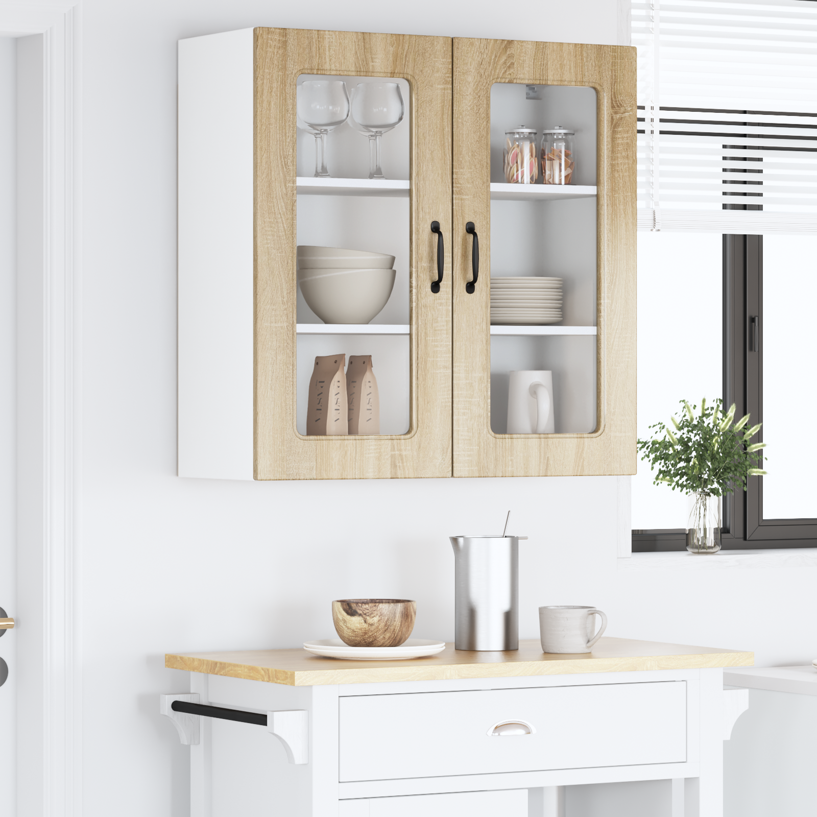 Kitchen Wall Cabinet Sonoma Oak 80 x 31 x 80 cm