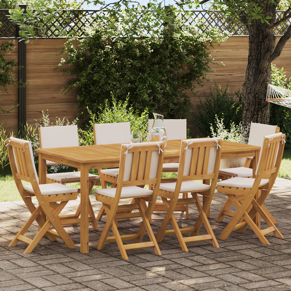 Lauko bistro kėdės 8 pcs Kreminė balta 38 x 46 x 85 cm