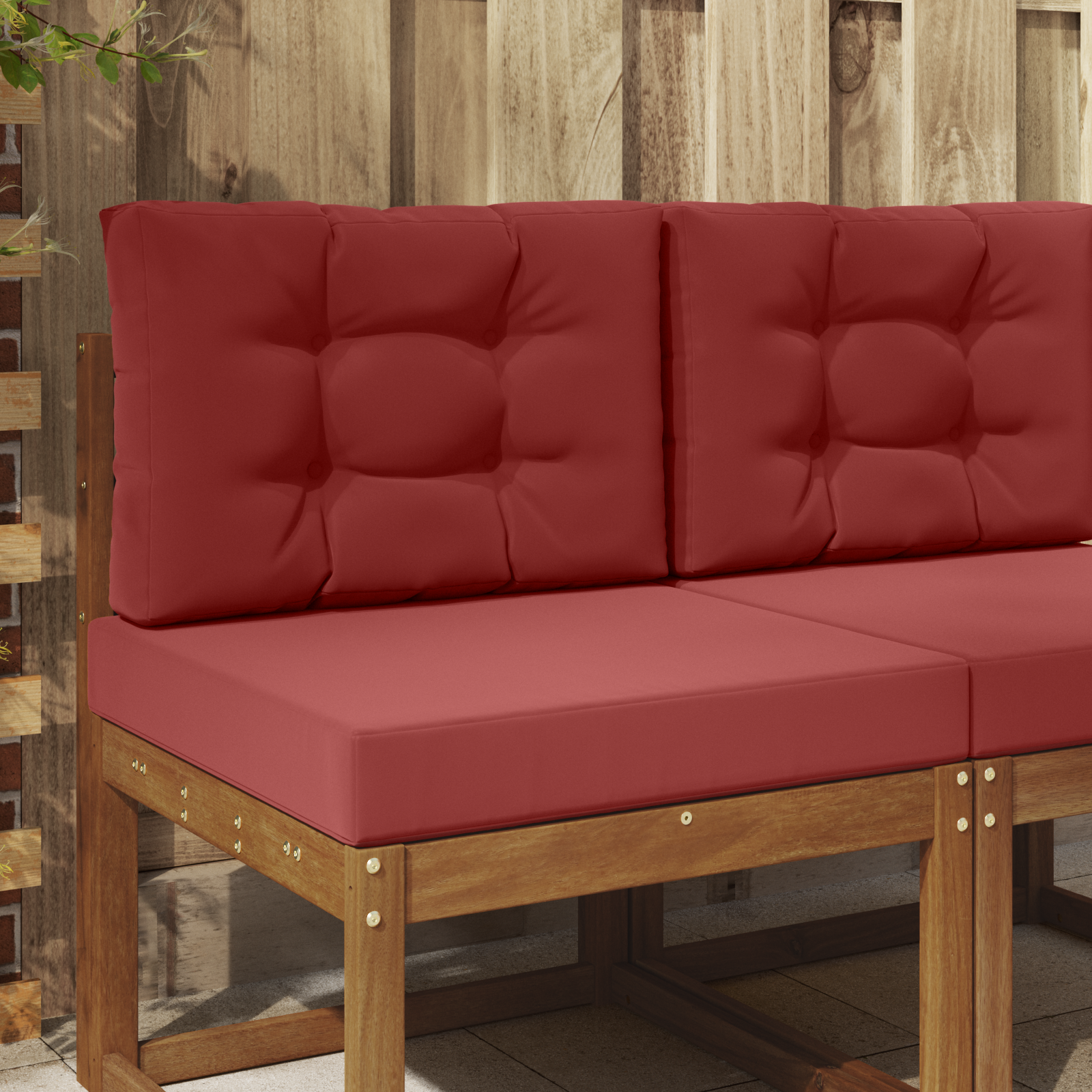 Lauko sofa pagalvėlė 2 pcs Vyno raudonumo Poliesteris