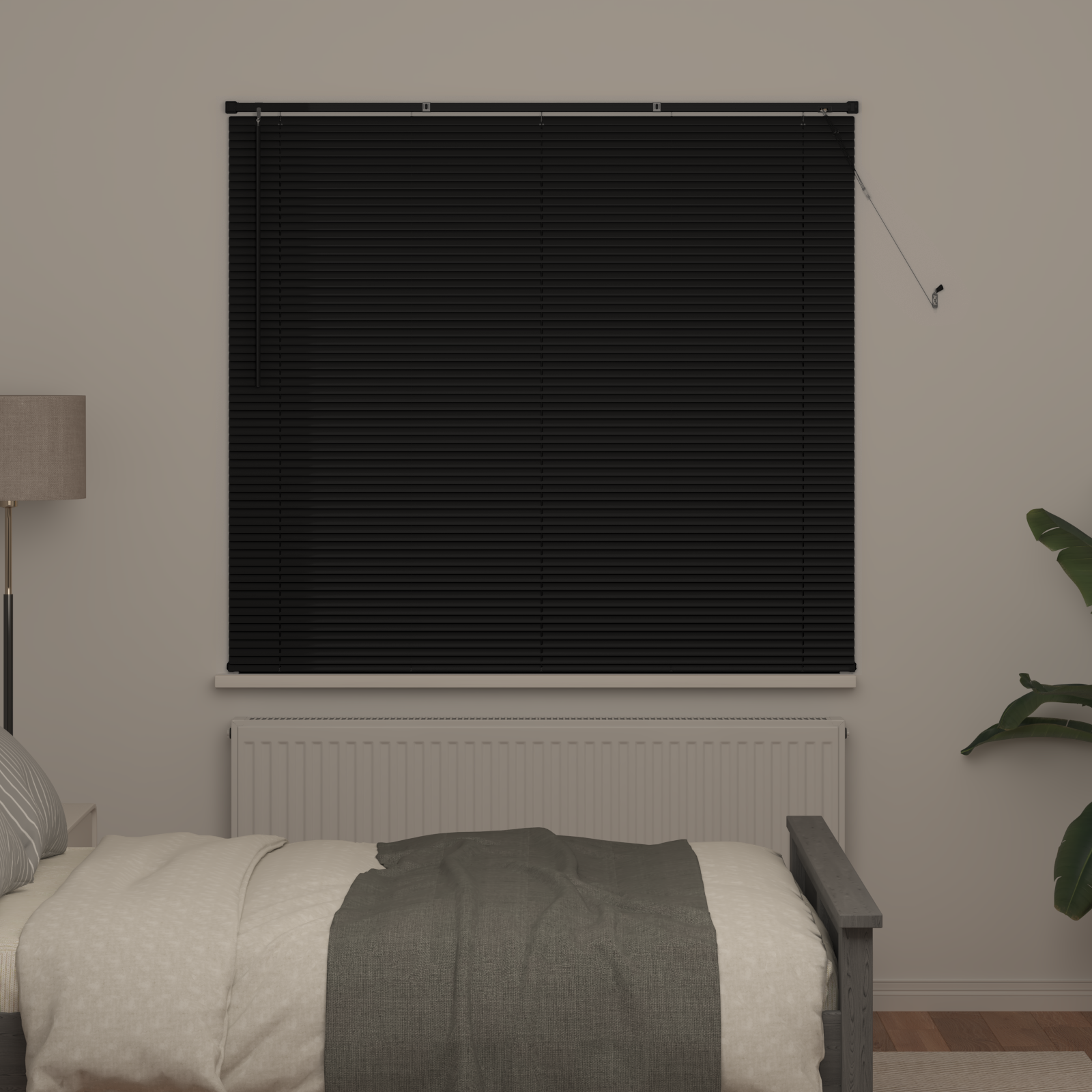 Venecijos žaliuzės Reguliuojamas Juoda 150 x 140 cm PVC