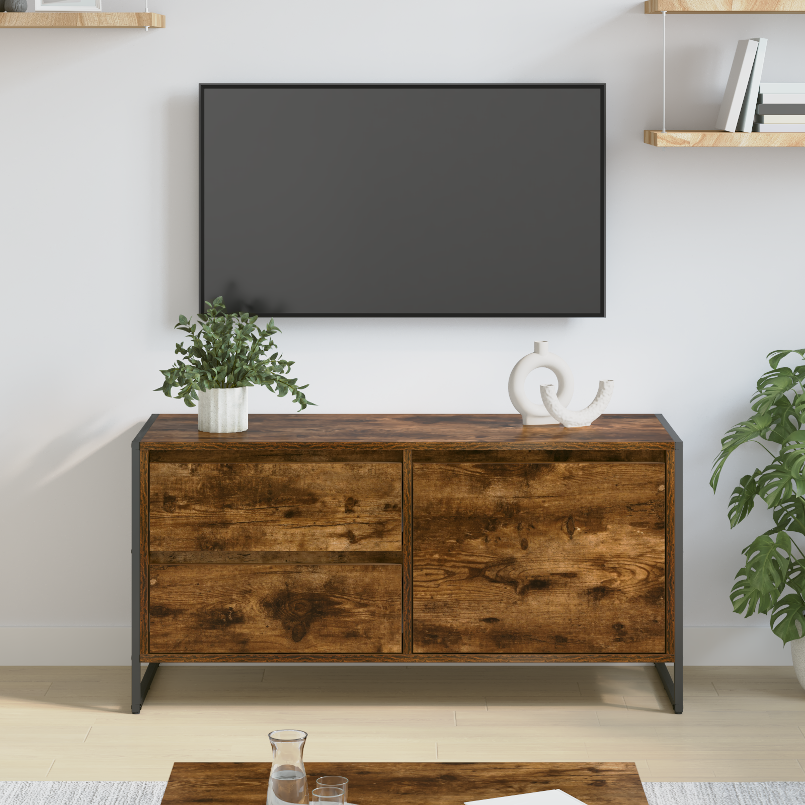 Televizoriaus spintelė Dūminis ąžuolas 100 x 36 x 49.5 cm