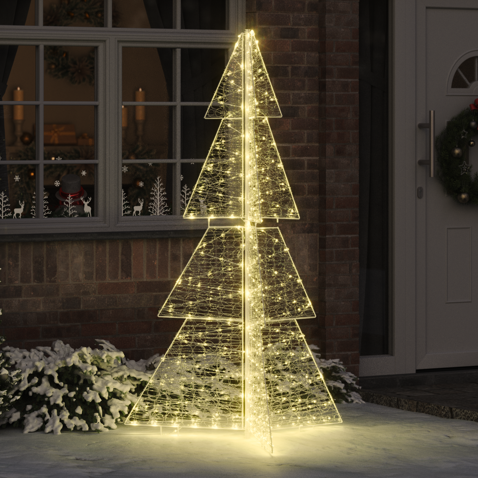 Kalėdų eglutė su 240 LED Šilta balta 180 cm Akrilas
