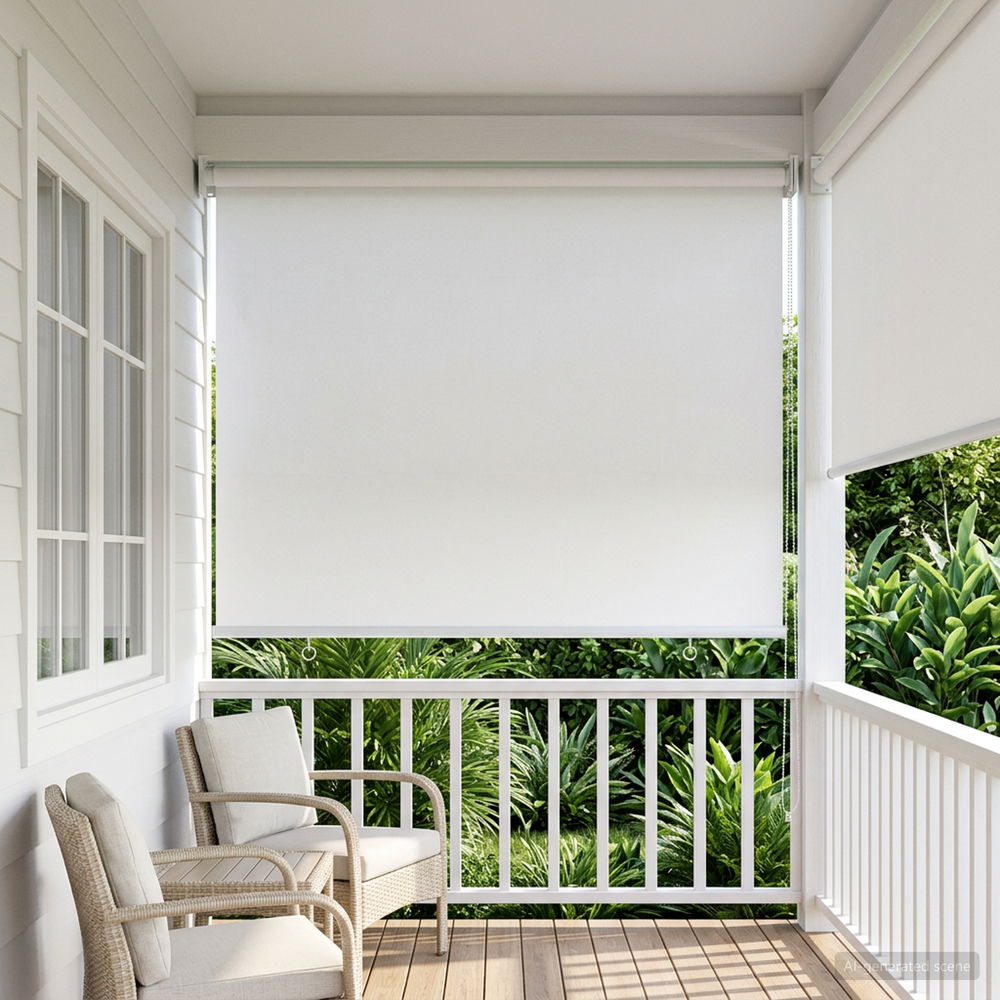 Ritininė užuolaida UV apsaugai Balta 60 x 230 cm Poliesteris