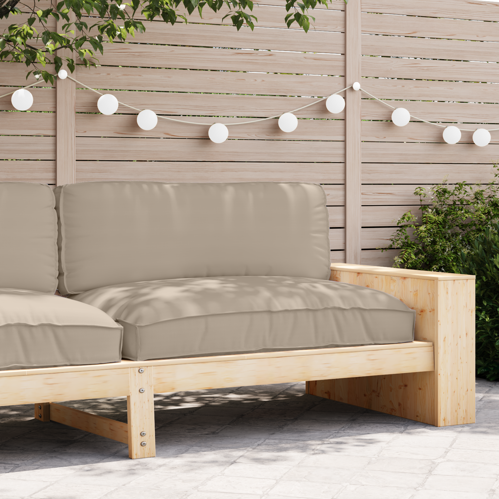 Padėklo pagalvėlė sėdynei Taupe 120 x 80 x 12 cm