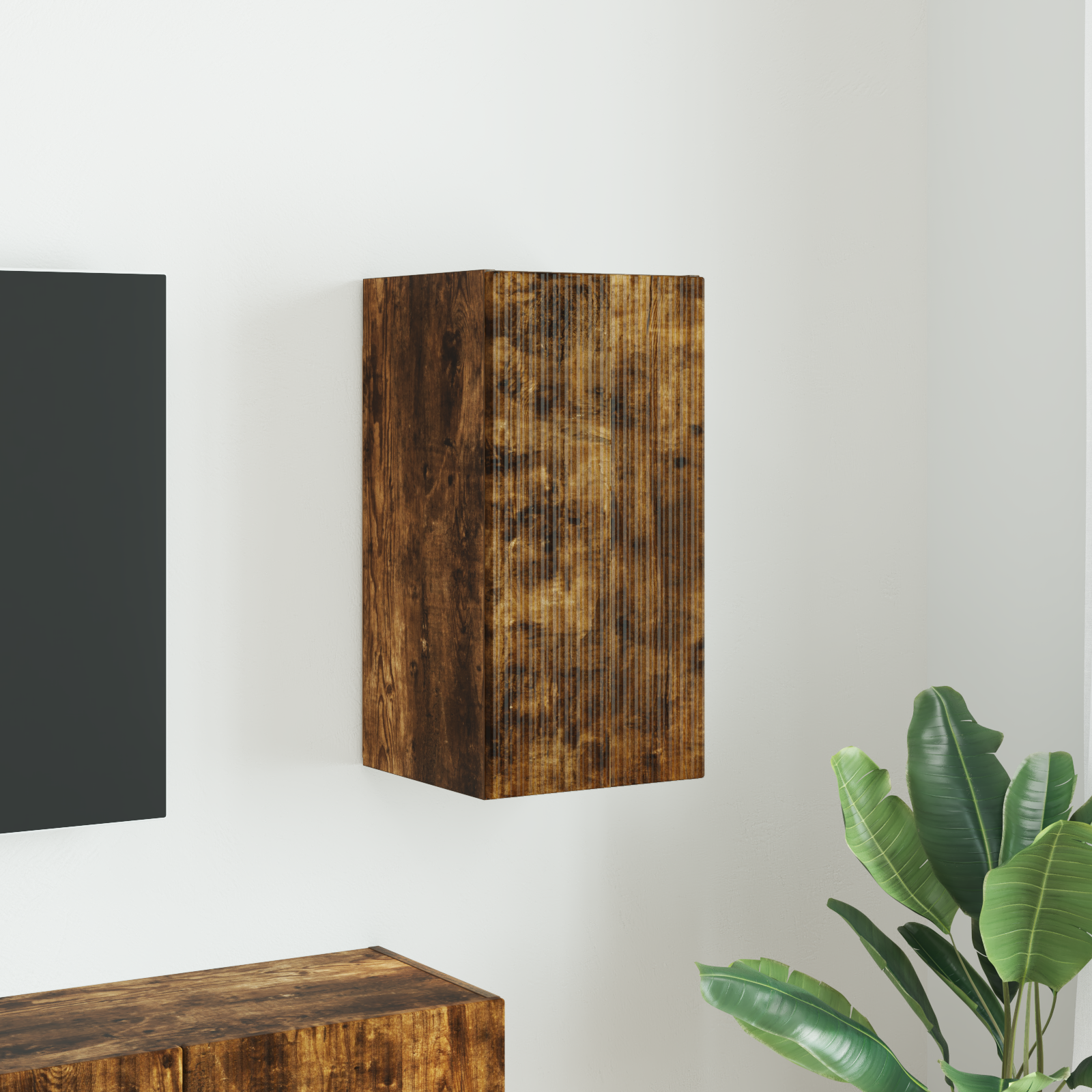 TV Wall Cabinet Smoked Oak 30 x 31 x 60 cm