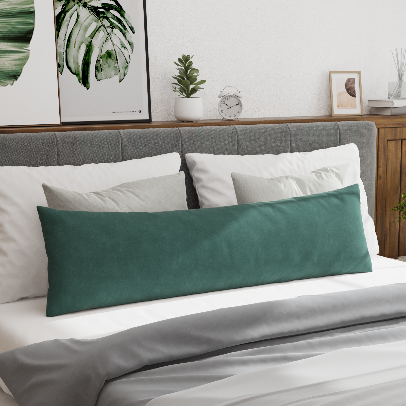 Sofa Cushions 2 pcs Dark green 145 x 40 cm