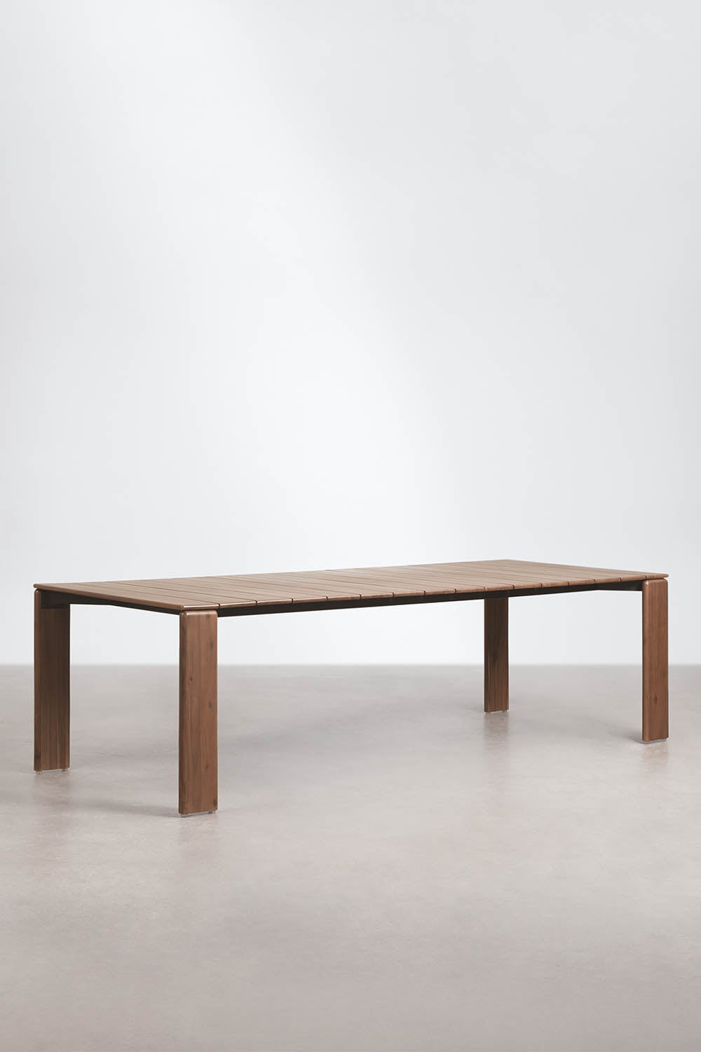Pusdienu galds CORNELIA, 220x100 cm, akācija, tumšs (2)