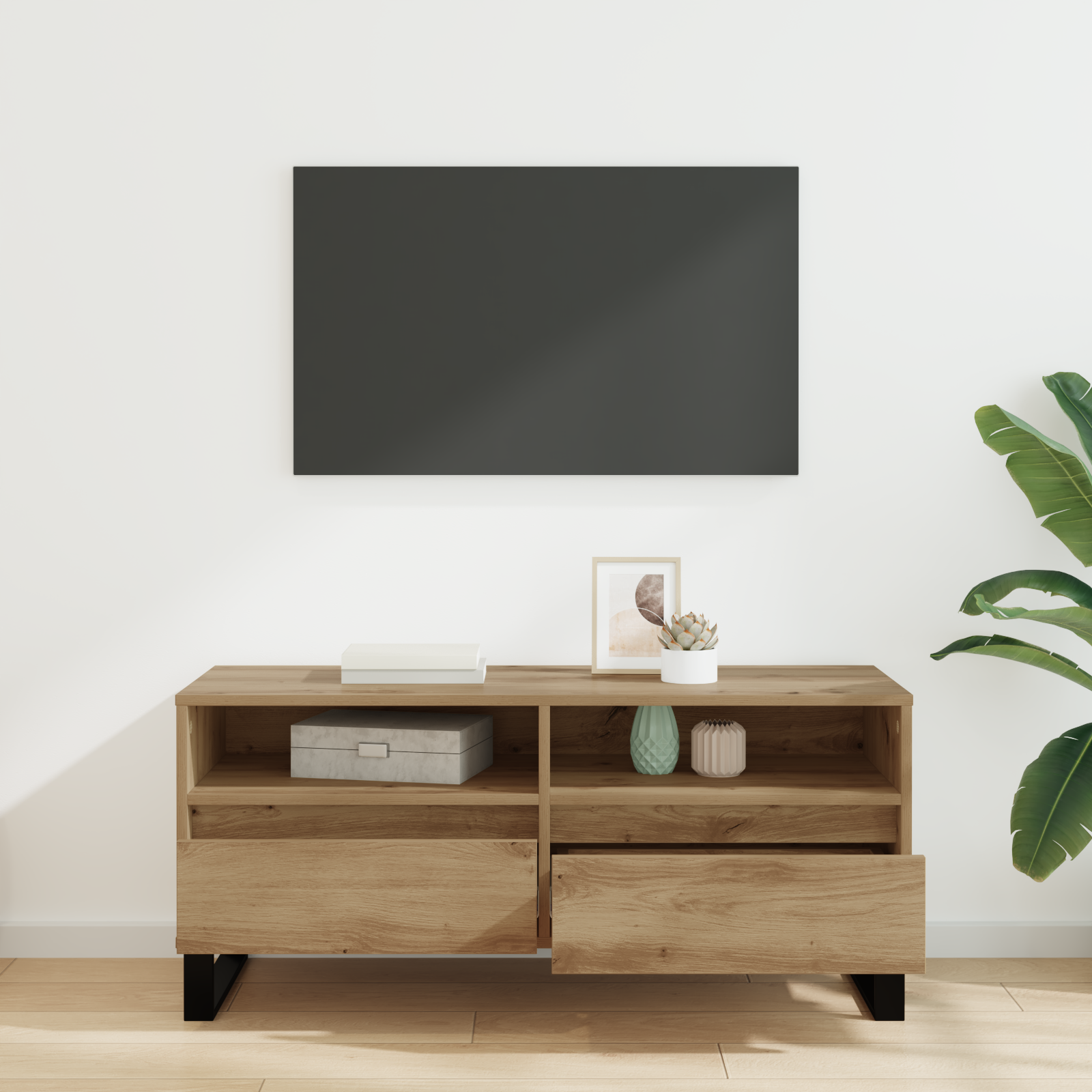 Televizoriaus spintelė Amatininkų ąžuolas 100 x 34,5 x 44,5 cm