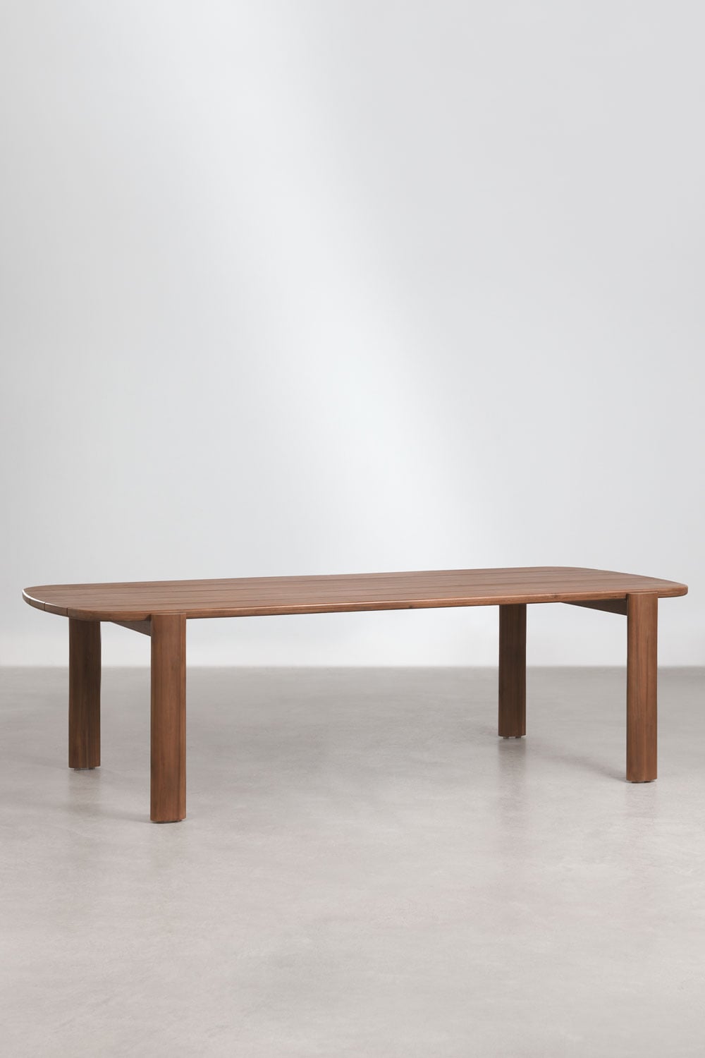 Valgomojo stalas VIOLETA, stačiakampis, 260x115 cm, tamsus