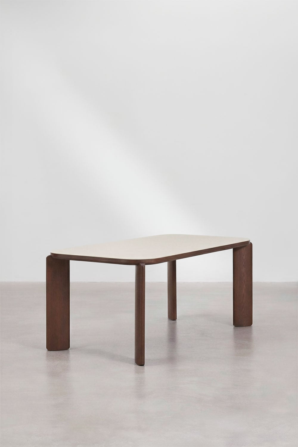 Valgomojo stalas NYLA, stačiakampis, 200x100 cm, stiklas