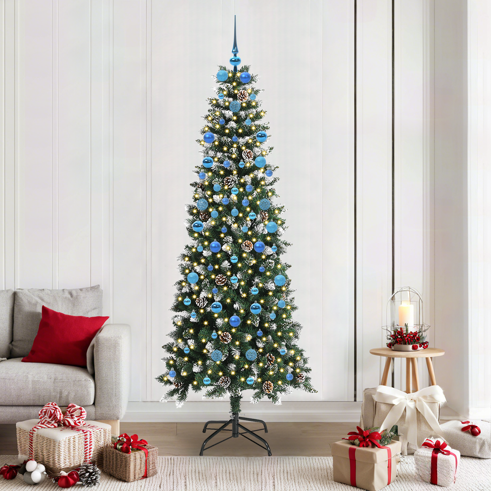 Dirbtinė Kalėdų eglutė GROVE AURORA, Žalia 210 cm. , plastikas ir plienas