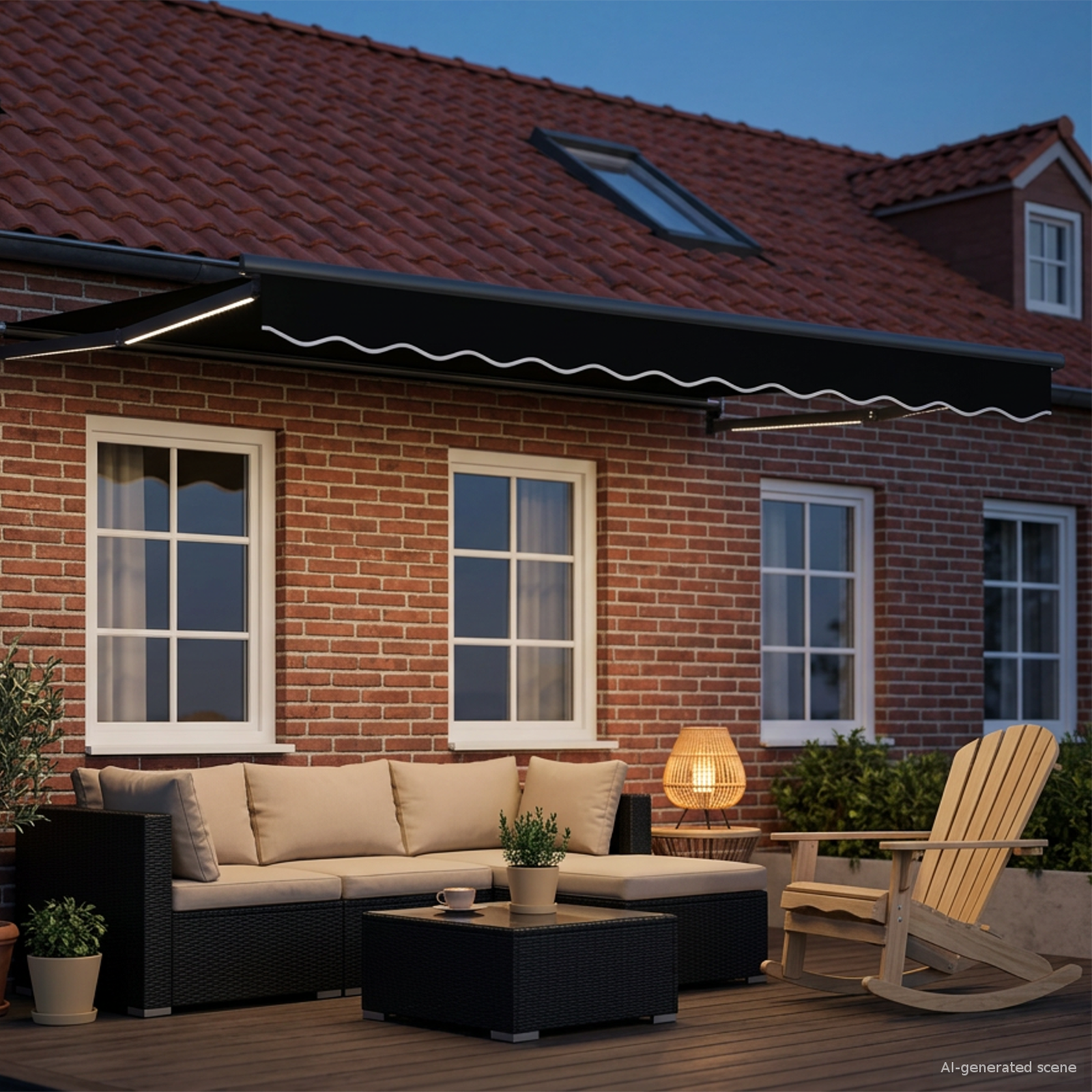 Rankinė ištraukiama markizė su LED 3,5 x 2,5 m