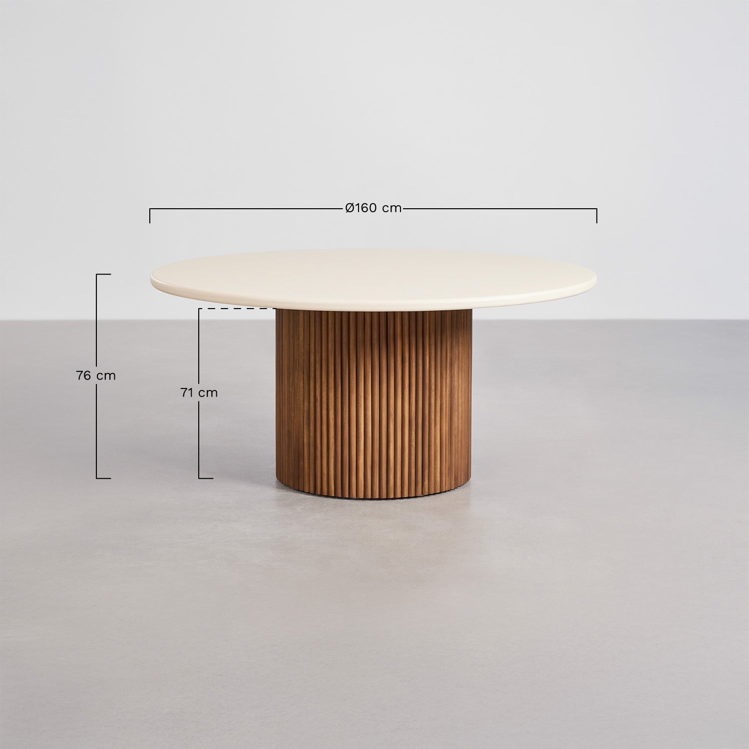 Ēdamgalds SYLVIA, apaļš, Ø120 cm, cements (2)