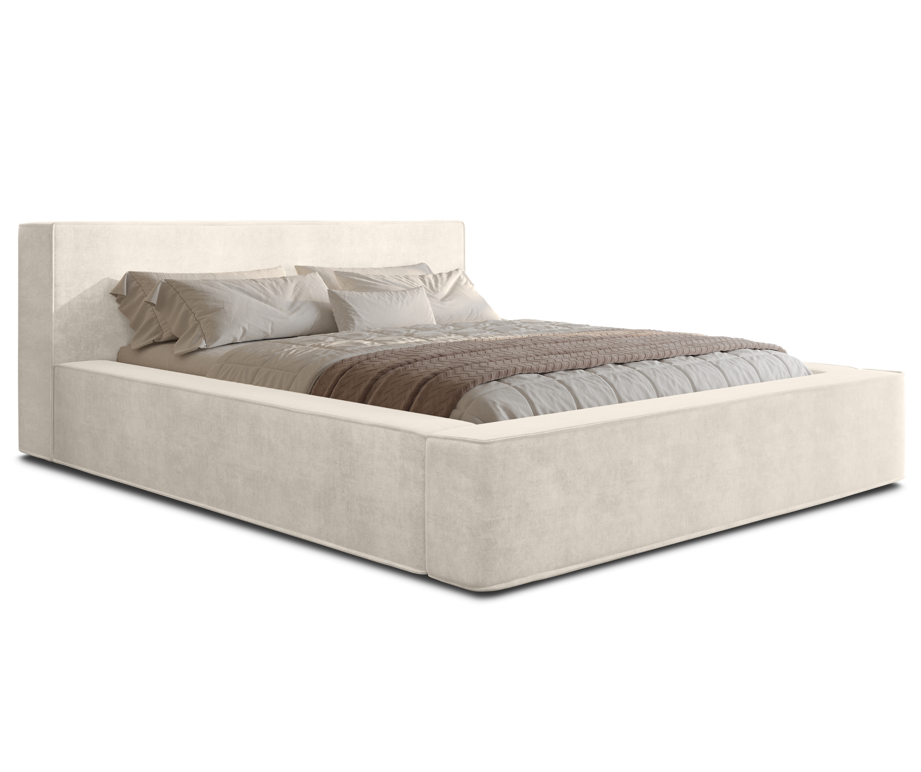 Lova BERNAND, šviesiai kreminis veliūras