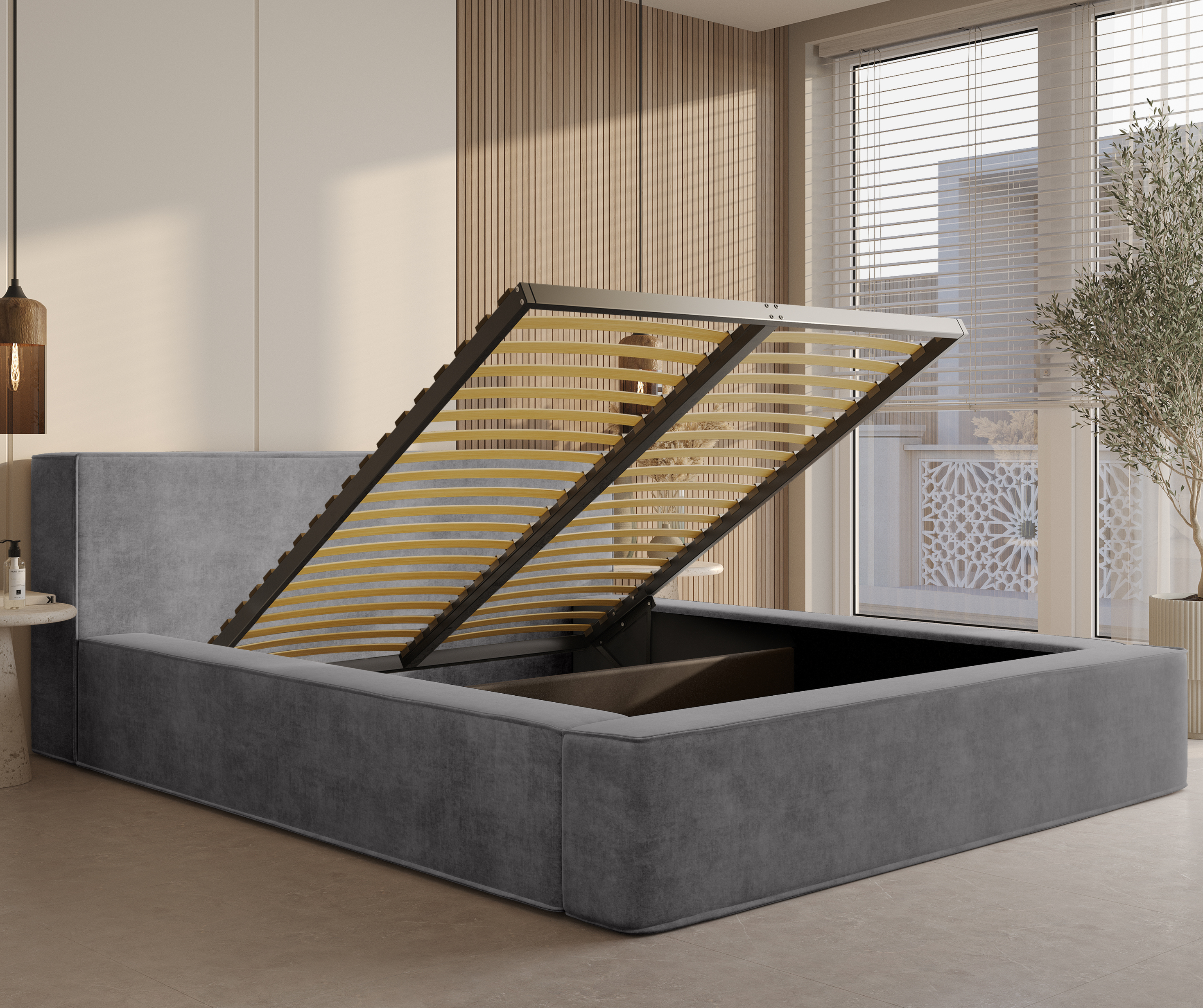 Lova BERNAND, šviesiai pilkas veliūras