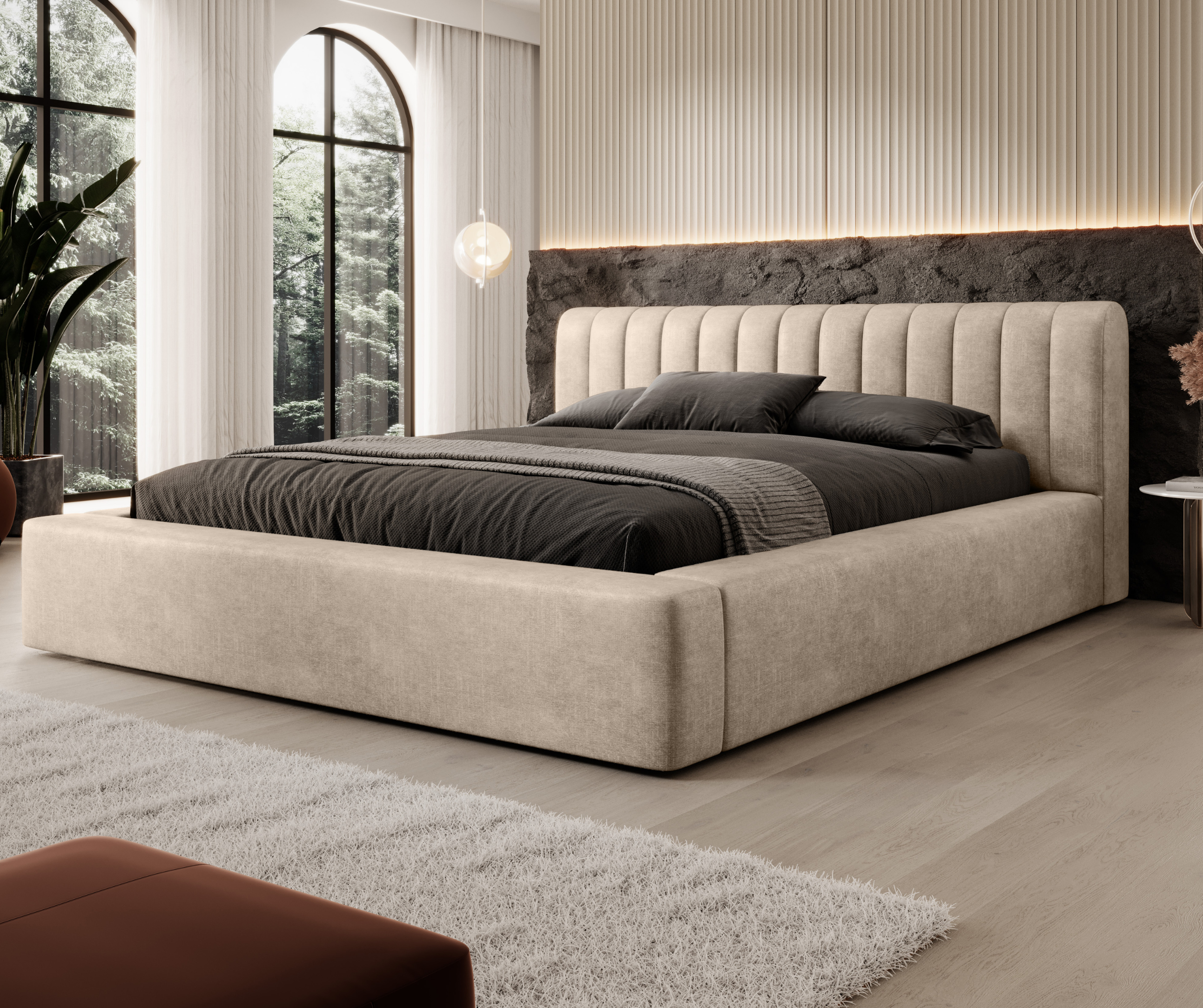 Lova AUKE, smėlinė