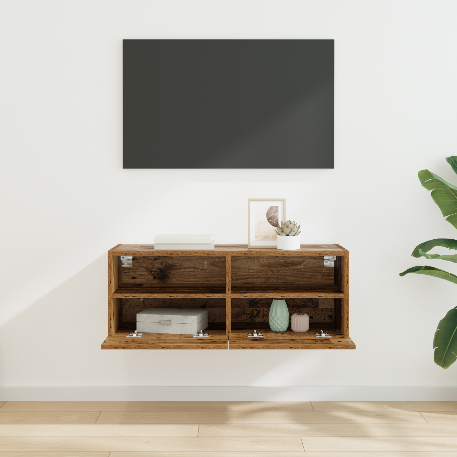TV sieninė spintelė Senovinis medis 80 x 30 x 30 cm