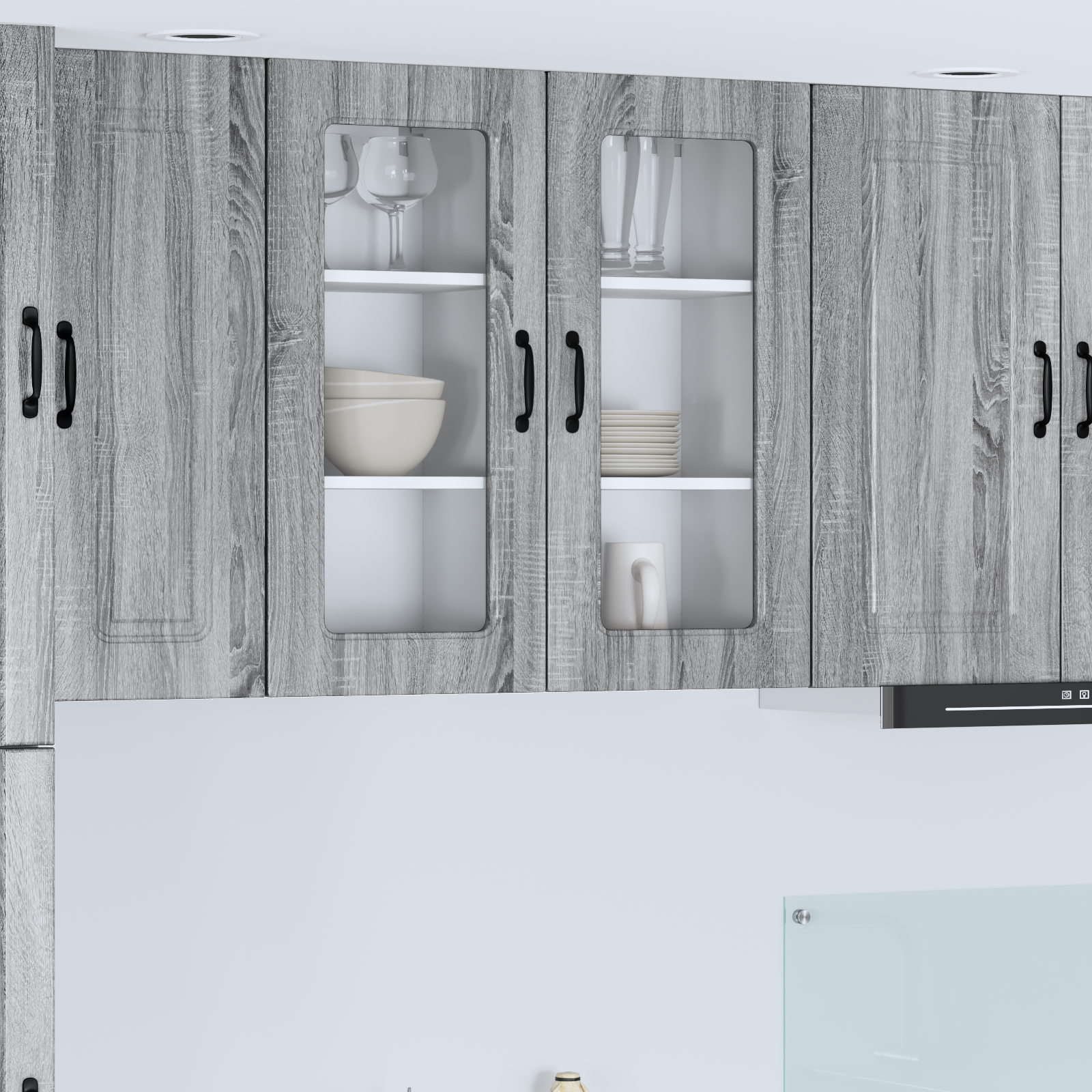 Wall Kitchen Cabinet Grey Sonoma 40 x 31 x 80 cm