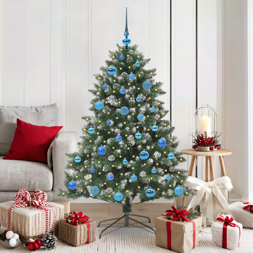 Artificial Christmas Tree Green 150 cm PVC, Plastic and Steel