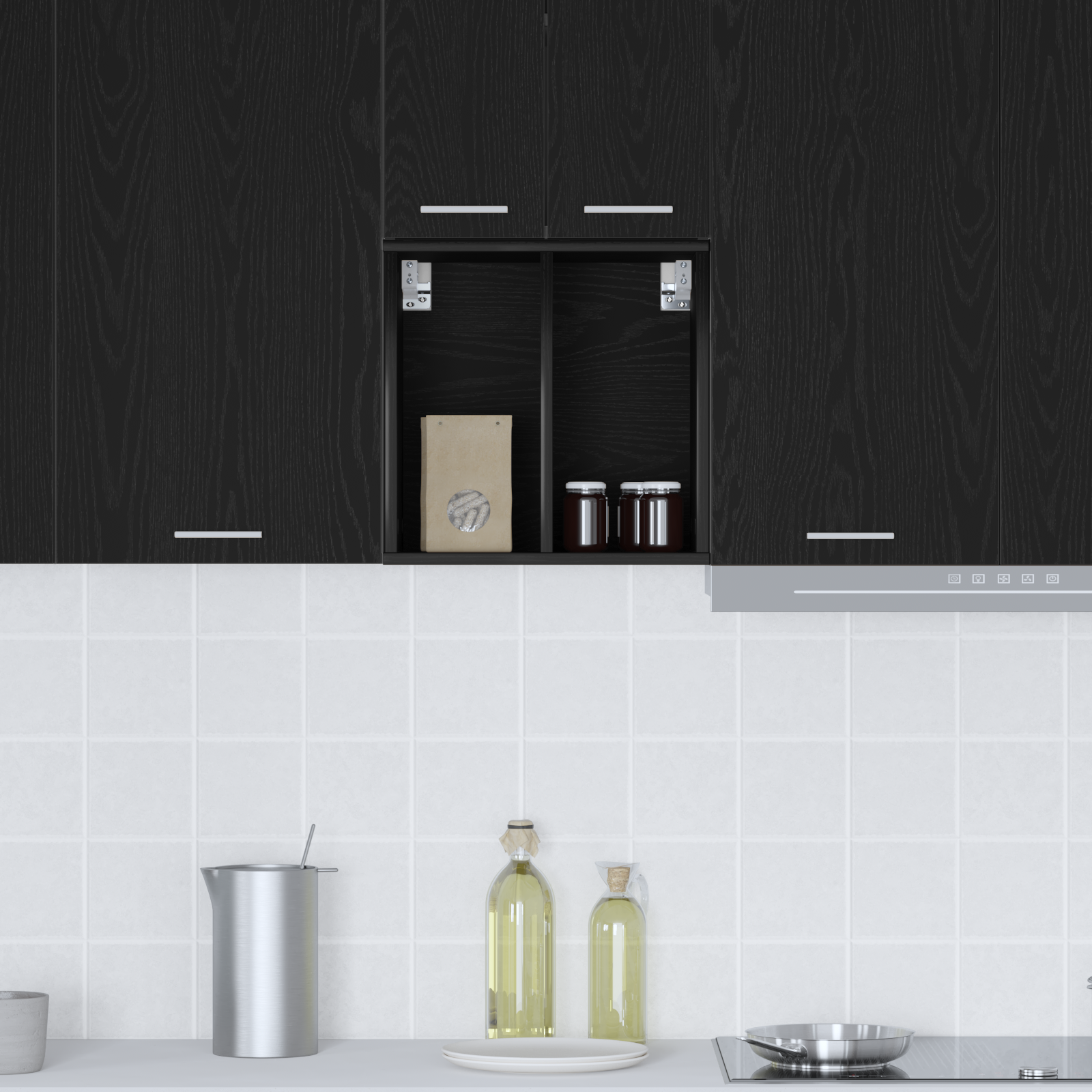 Wall-mounted cabinet Riga Black oak 40 x 29.5 x 40 cm