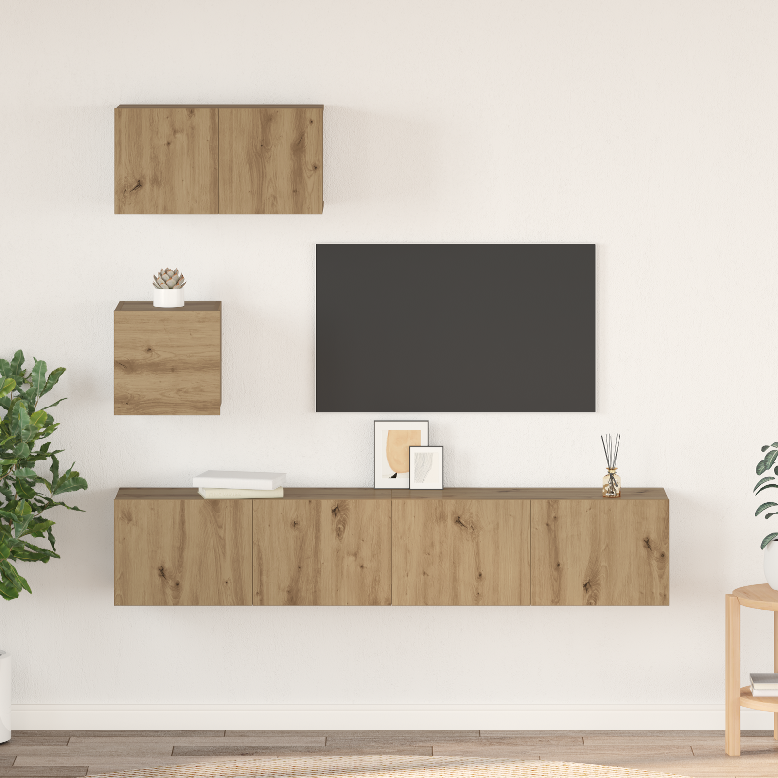 TV cabinet set 3 pcs Craftsmen Oak
