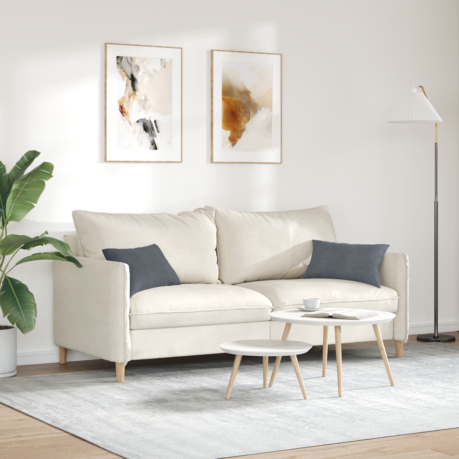 Sofa Pagalvės 2 pcs Tamsiai pilka 50 x 30 cm Kordūrinis audinys