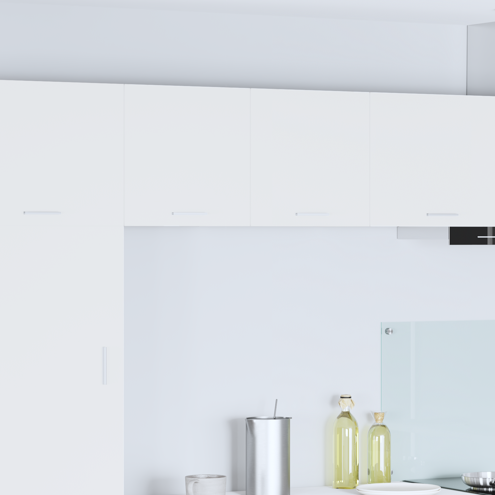 Wall cabinet with shelf Riga 2 pcs White 40 x 31 x 40 cm