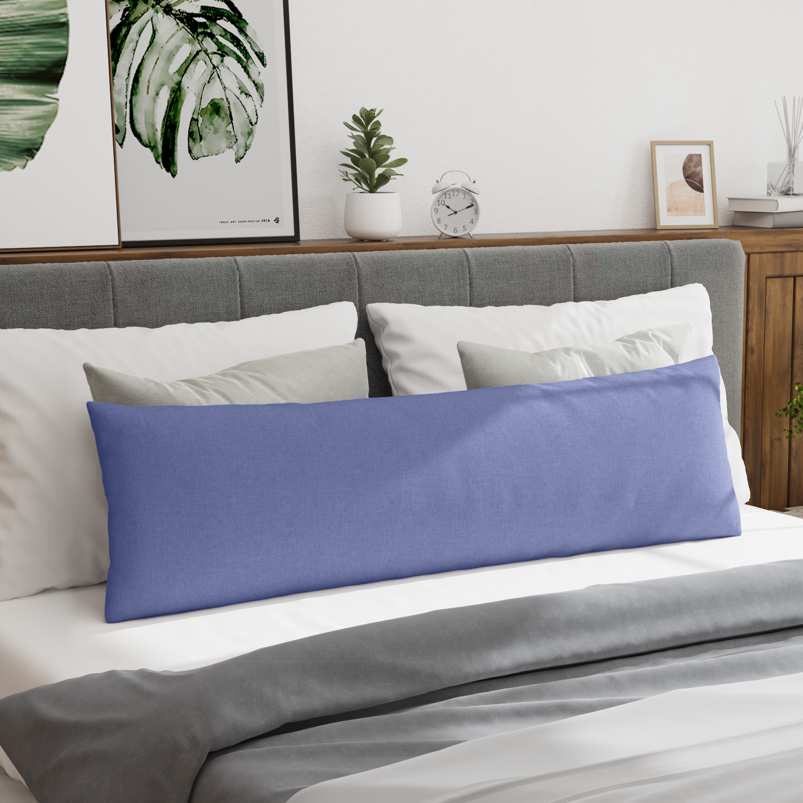 Sofa Pagalvės 2 pcs Mėlyna 145 x 40 cm audinys