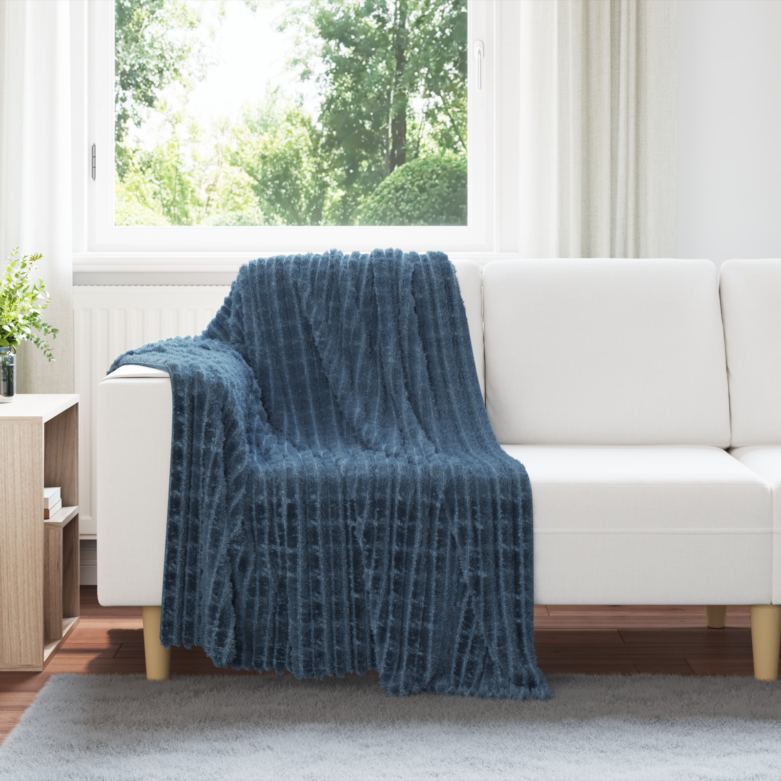 Mesti antklodės 6 pcs Jūrinė mėlyna 150 x 130 cm Flysas