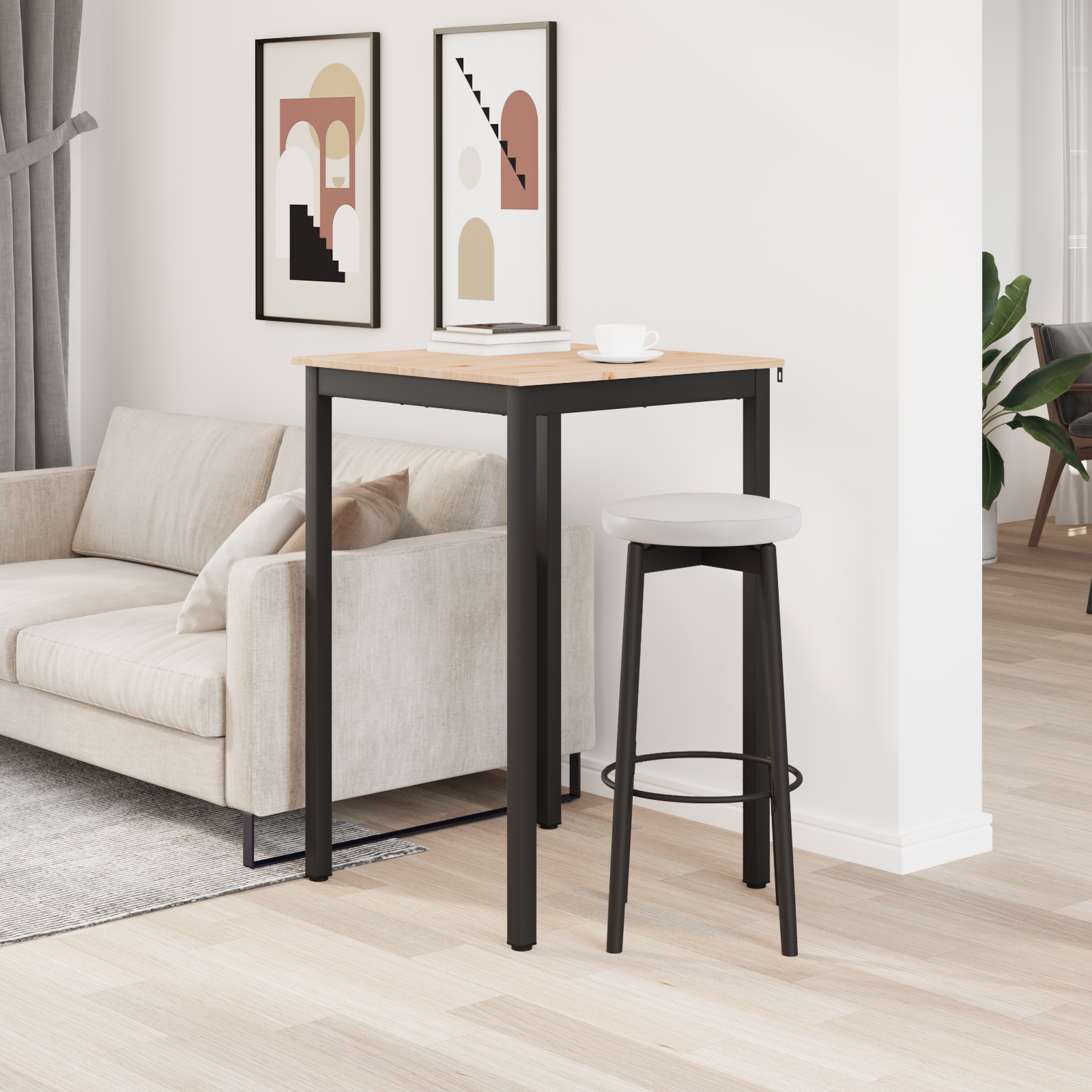 Baro stalas Natūrali 110 x 55 x 105 cm Kietos pušies mediena