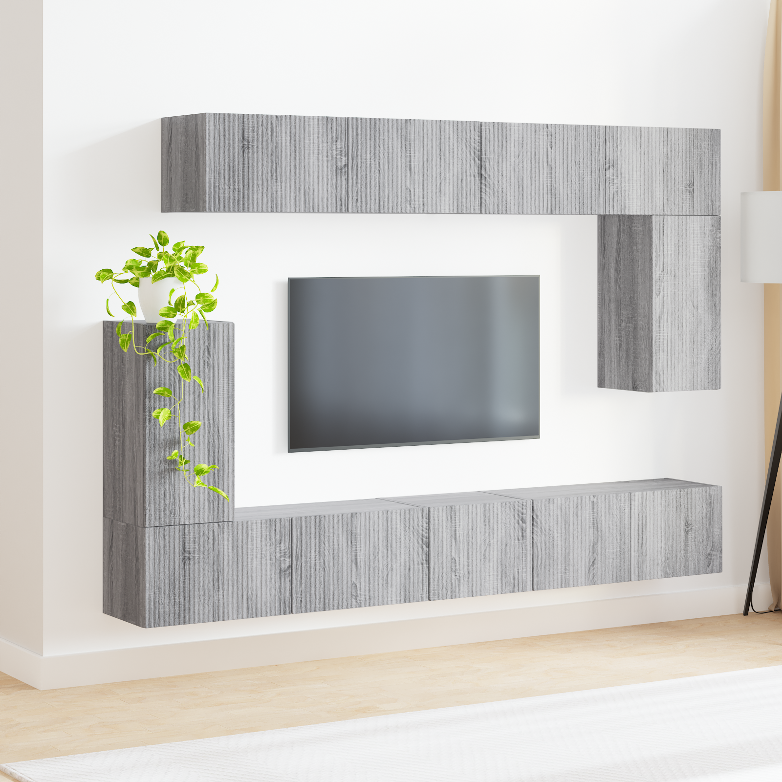 TV Cabinet Set 5 Pieces Grey Sonoma Engineered Wood