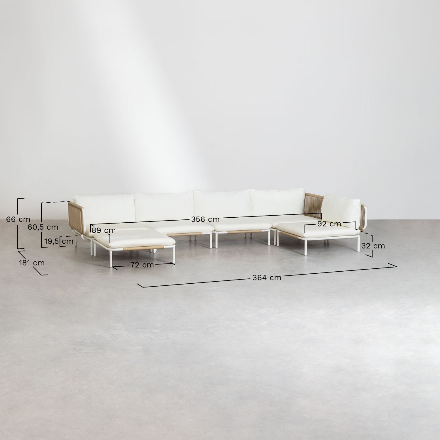 Corner sofa GRAFITO, five-piece set