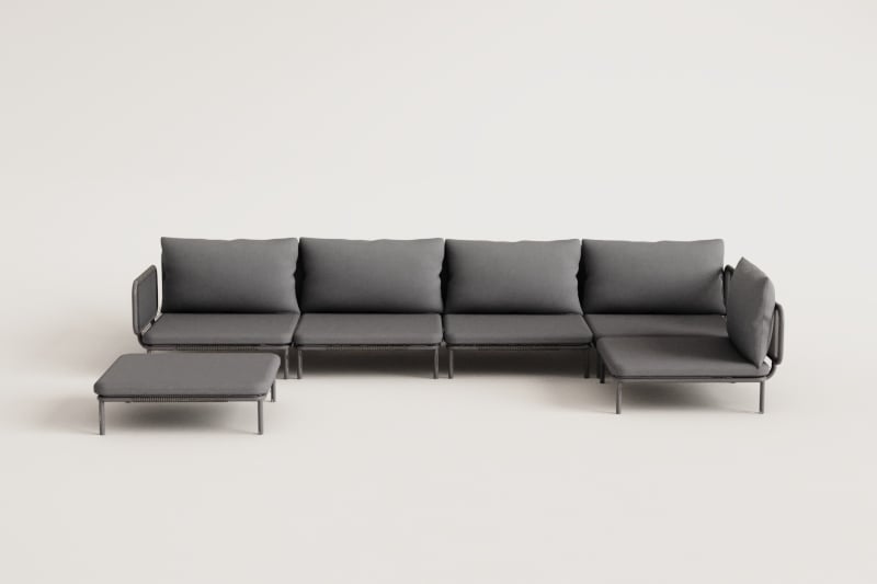 Corner sofa GRAFITO, five-piece set