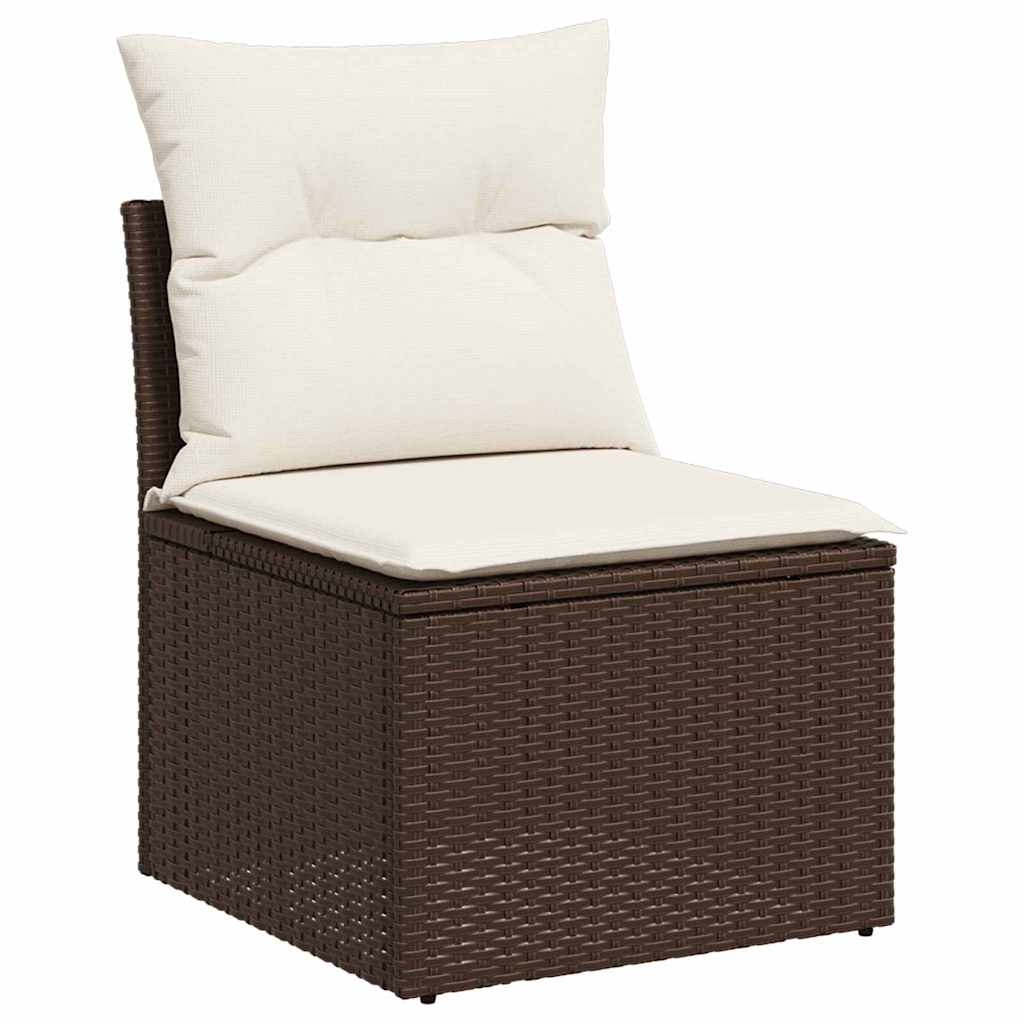 5 dalių sodo sofa rinkinys su pagalvėm rudo poli ratanas - Namų Idėja