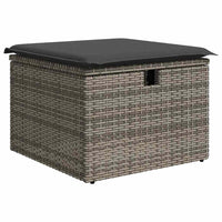 5 Dalių Sodo Sofa Rinkinys su Pagalvėmis Pilka Poli Ratanas - Namų Idėja