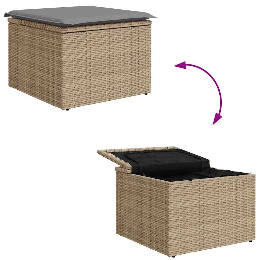 5 dalių sodo sofa su pagalvėlėmis bežinis poliratanas akacijos - Namų Idėja