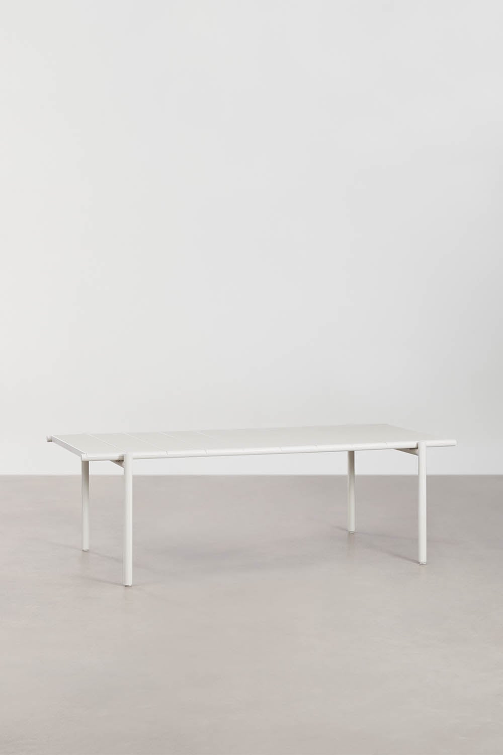 Valgomojo stalas TOMA, 235x105 cm, plienas, balta gardenia