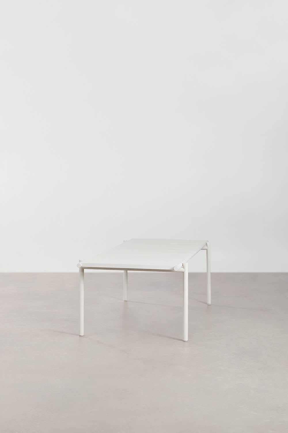 Valgomojo stalas TOMA, 235x105 cm, plienas, balta gardenia