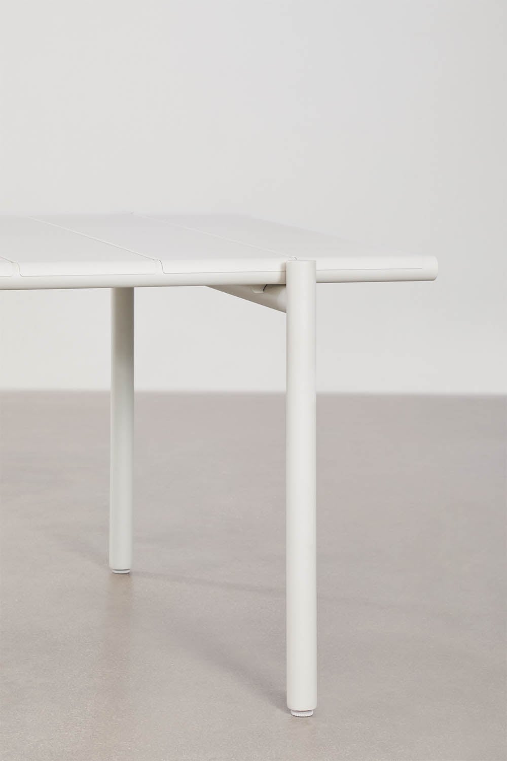 Valgomojo stalas TOMA, 235x105 cm, plienas, balta gardenia