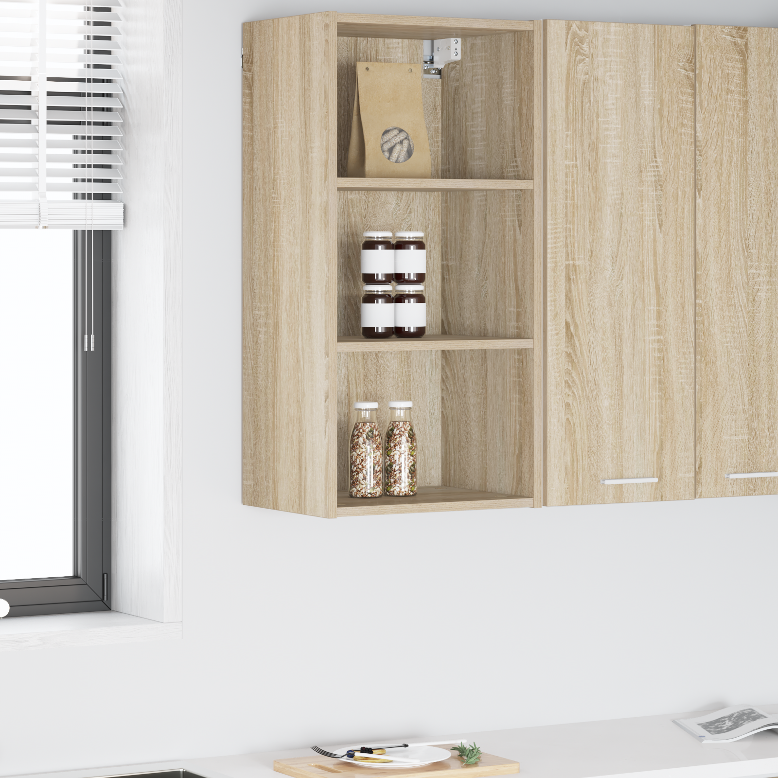 Wall cabinet Riga Sonoma oak 40 x 29.5 x 80 cm