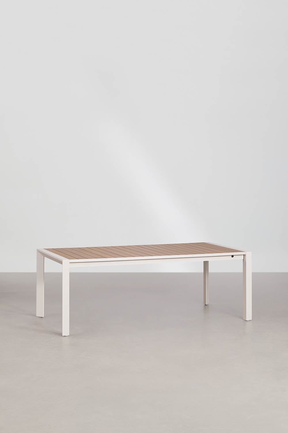 Izvelkams galds AMALFI, 215-275x100 cm, alumīnijs, koka imitācija
