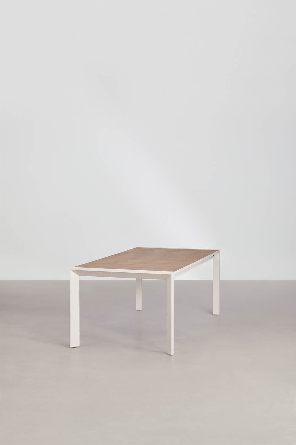 Izvelkams galds AMALFI, 215-275x100 cm, alumīnijs, koka imitācija