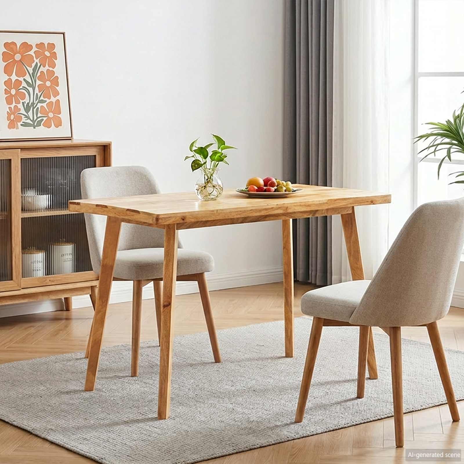 Valgomojo stalas Natūrali 100 x 55 x 75 cm Kietas mango medis