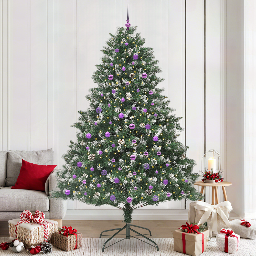 Artificial Christmas Tree Green 240 cm PVC, Plastic and Steel